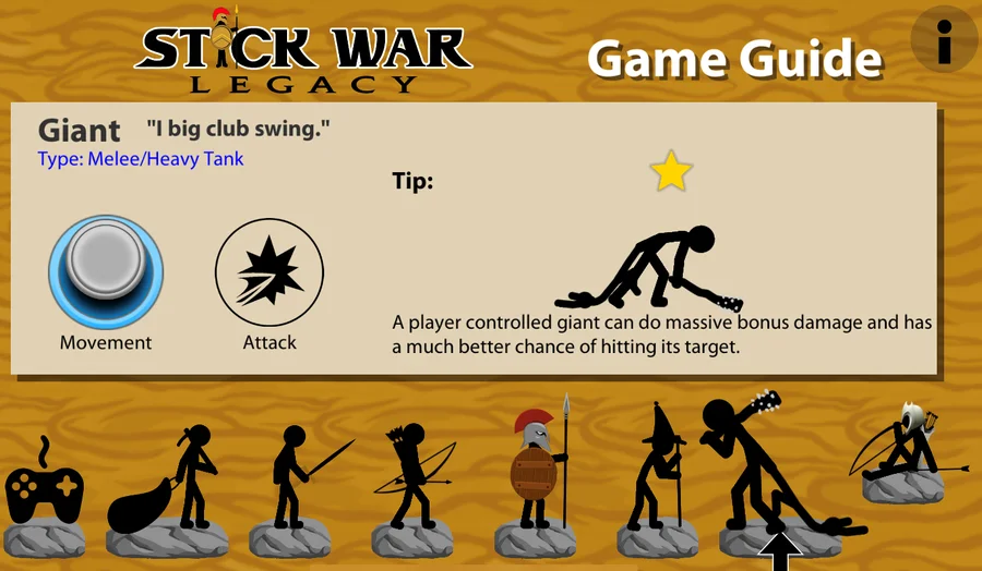 stick war legacy game controls